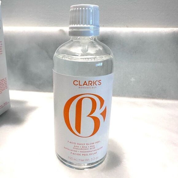 Clark's Botanicals 7-Acid Daily Glow Peel 3.3 oz 100 ml New with Box - Picture 2 of 3